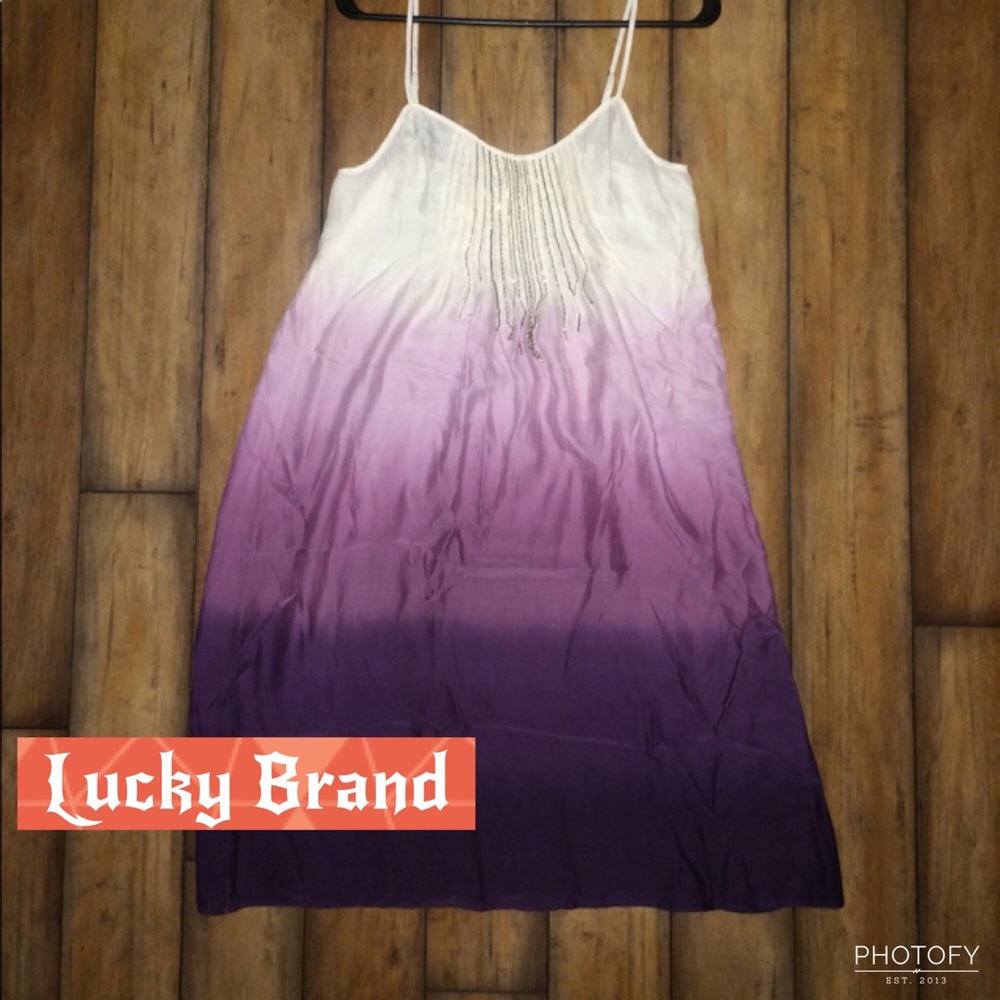 Lucky Brand Silk Ombre Shift Dress